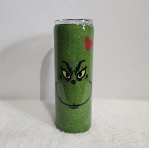 The Grinch Mean One Green Glitter Christmas Epoxy Tumbler 24 Oz